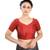 Red Silk readymade blouse