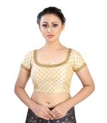 Cream Silk readymade blouse