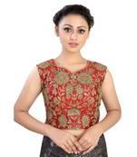 Red Silk readymade blouse