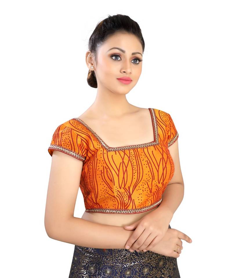Mustard Silk readymade blouse