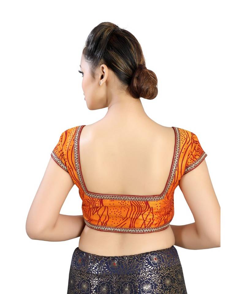 Mustard Silk readymade blouse