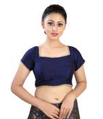 Blue Silk readymade blouse