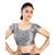 Grey Brocade readymade blouse