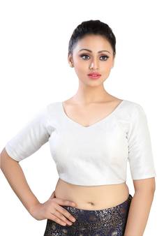 White Silk readymade blouse