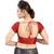 Maroon Silk readymade blouse