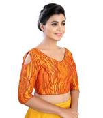 Mustard Silk readymade blouse