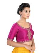 Pink Silk readymade blouse