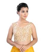 Cream Silk readymade blouse