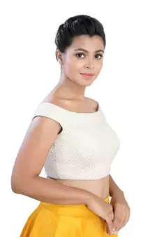 White Silk readymade blouse