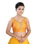 Yellow Silk readymade blouse