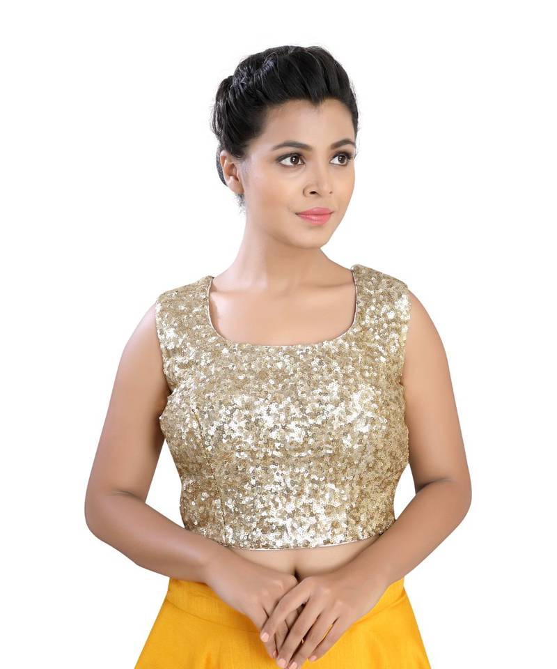 Gold Silk readymade blouse