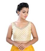 Cream Silk readymade blouse