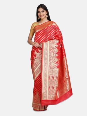 Red Pure Silk SAREE 1