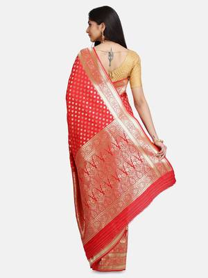Red Pure Silk SAREE 5