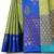 Light green woven art silk saree with blouse