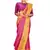 Pink woven art silk saree with blouse