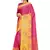 Pink woven art silk saree with blouse