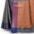 Navy blue woven matka silk saree with blouse