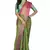 Green woven matka silk saree with blouse