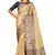 Light beige woven art silk saree with blouse