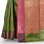 Green woven matka silk saree with blouse