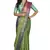Green woven matka silk saree with blouse