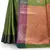 Green woven matka silk saree with blouse