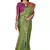 Green woven matka silk saree with blouse