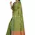 Green woven matka silk saree with blouse