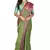 Green woven matka silk saree with blouse