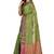 Green woven matka silk saree with blouse