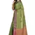 Green woven matka silk saree with blouse