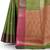 Green woven matka silk saree with blouse