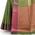 Green woven matka silk saree with blouse