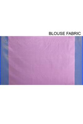 Pink woven art silk saree with blouse 4