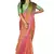 Peach woven matka silk saree with blouse