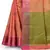 Peach woven matka silk saree with blouse