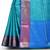 Blue woven art silk saree with blouse