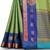 Turquoise woven art silk saree with blouse