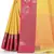Mustard woven art silk saree with blouse