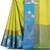 Green woven art silk saree with blouse