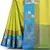 Green woven art silk saree with blouse