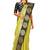 Light green woven art silk saree with blouse