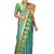 Turquoise woven art silk saree with blouse