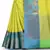 Green woven art silk saree with blouse