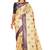 Light beige woven art silk saree with blouse