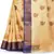 Light beige woven art silk saree with blouse