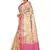 Beige woven art silk saree with blouse