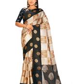 Silver woven art silk saree with blouse