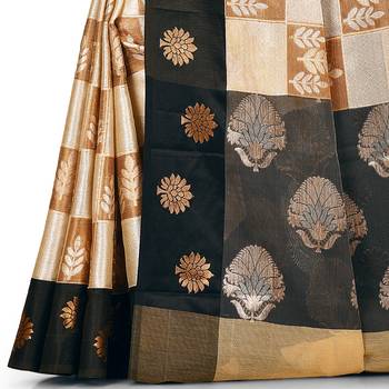Silver woven art silk saree with blouse 3